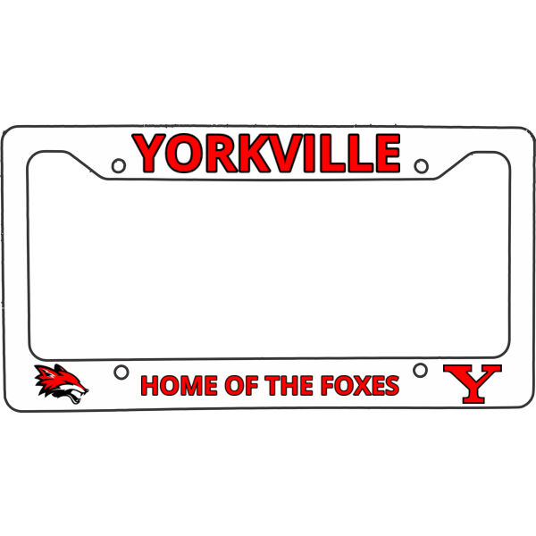 Yorkville Foxes License Plate Thumbnail